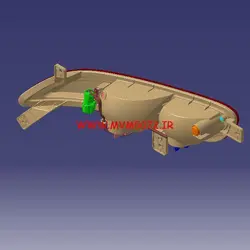 چراغ مه شکن عقب راست و چراغ دنده عقب