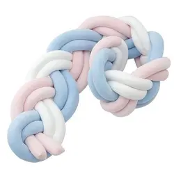 گارد تخت نوزاد 6 رشته سفید صورتی آبی