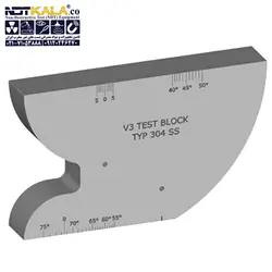 تست بلوک کالیبراسیون فولادی و آلومینیومی Block V3