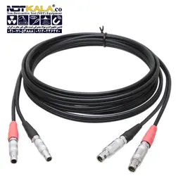 کابل دوبل دستگاه تست التراسونیک LEMO-00 به LEMO-00
