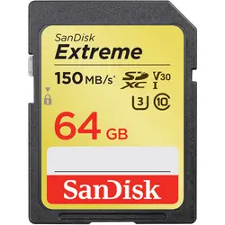 کارت حافظه سندیسک SanDisk 64GB Extreme SDXC UHS-I 150MB/S