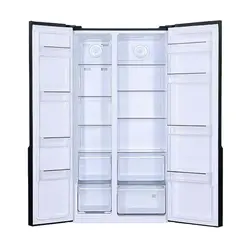 یخچال فریزر ساید بای ساید مشکی شیشه ای 28 فوت جی پلاس - GSS-M7420BG
