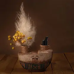 ظرف سفالی مدل دوات