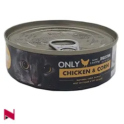 غذای کنسروی گربه با طعم مرغ و ذرت