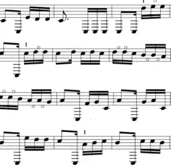 ‎⁨نت چهارمضراب افشاری مایه‌ی دو حسین علیزاده