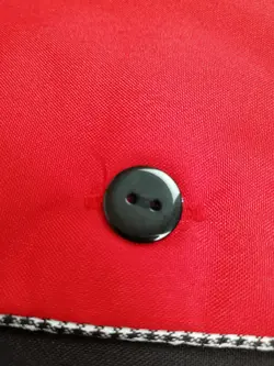 روپوش آشپزی مشکی قرمز طرح آراد دو تیکه با کلاه نقابدار