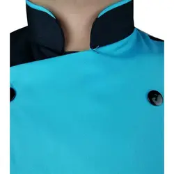 پیراهن آشپزی دوتیکه تیام مشکی فیروزه ای با کلاه نقابدار