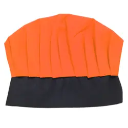 پیراهن اشپزی طرح تیام مشکی نارنجی با کلاه پفی