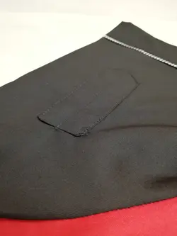 روپوش آشپزی مشکی قرمز طرح آراد سه تیکه با کلاه نقابدار