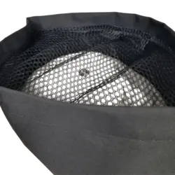 کلاه آشپزی قایقی مشکی نارنجی