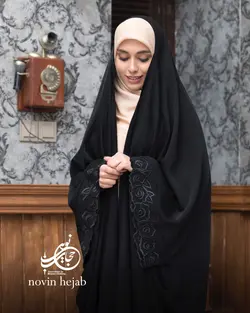 چادر عبای مجلسی (یاسمین) گلدوزی