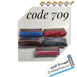 جامدادی مینی مستطیل چرم و جاجیم کد 709