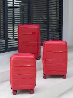 ست چمدان رزمری مدل Rose Merry RL-301-3S رنگ قرمز