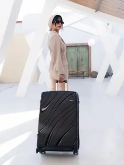 چمدان رزمری مدل Rose Merry RL-324-3S سایز بزرگ مشکی