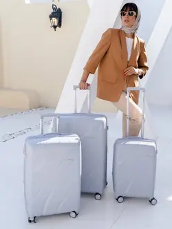 چمدان رزمری مدل Rose Merry RL-324-3S سایز کوچک طوسی