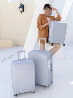 چمدان رزمری مدل Rose Merry RL-324-3S سایز کوچک طوسی