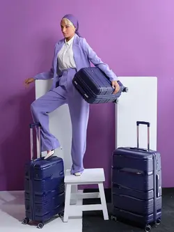 ست چمدان رزمری مدل Rose Merry RL-301-3S رنگ آبی تیره