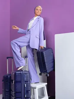 چمدان رزمری مدل Rose Merry RL-301-3S سایز بزرگ آبی تیره