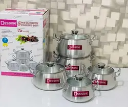 سرویس قابلمه 10 پارچه روحی درب پیرکس دسینی