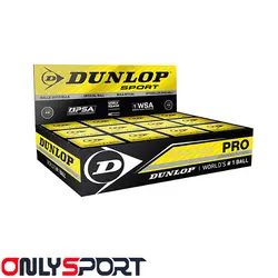 توپ اسکواش دانلوپ DUNLOP PRO ( دو خال زرد )