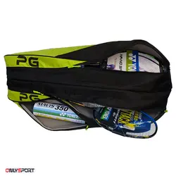 ساک ورزشی بدمینتون، تنیس و اسکواش پرگان 3 زیپ آبی کد 160