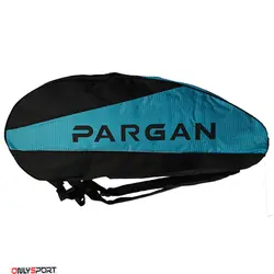 ساک ورزشی بدمینتون، تنیس و اسکواش پرگان 3 زیپ فیروزه ای کد 160