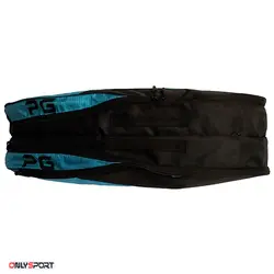 ساک ورزشی بدمینتون، تنیس و اسکواش پرگان 3 زیپ فیروزه ای کد 160