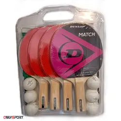 ست راکت پینگ پنگ 4 تایی دانلوپ Dunlop Match Set
