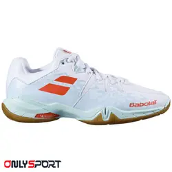 کفش بدمینتون بابولات Babolat Shadow Spirit Women White/Light Blue
