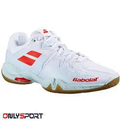 کفش بدمینتون بابولات Babolat Shadow Spirit Women White/Light Blue