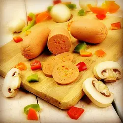 سوسیس گیاهی آلبرتا (قارچ وفلفل دلمه ای) نوپرو