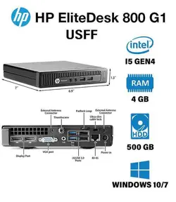 کیس استوک HP Elitedesk 600/800 G1 USFF پردازنده i5 نسل چهار - p30stock-پی سی استوک