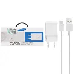 شارژر دیواری فست تک پورت Samsung به همراه کابل شارژ Type-C- سفید