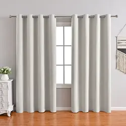 پرده پانچ سفید با پارچه هازان