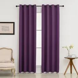 پرده پانچ بنفش با پارچه هازان