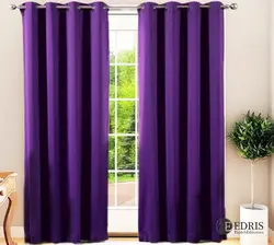 پرده پانچ بنفش با پارچه مخمل