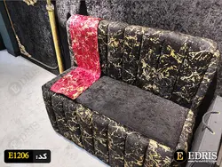 پارچه پرده و مبلی مخمل پتینه طلاکوب