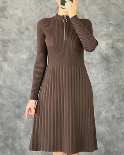 پیراهن جلوزیپ بافت