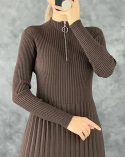 پیراهن جلوزیپ بافت