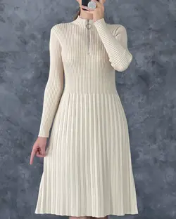 پیراهن جلوزیپ بافت