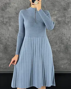 پیراهن جلوزیپ بافت