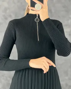 پیراهن جلوزیپ بافت