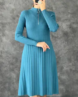 پیراهن جلوزیپ بافت