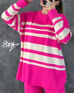 بلوز شلوار راه‌راه کد۱۳۴۰
