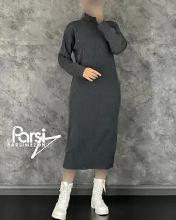 پیراهن بافت ریز بنددار