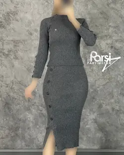 بلوز دامن آستین دکمه