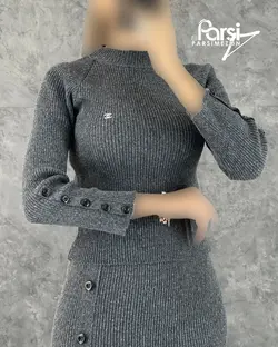 بلوز دامن آستین دکمه