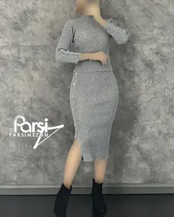 بلوز دامن آستین دکمه