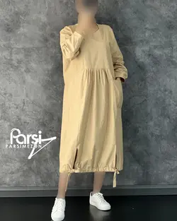 پیراهن لینن چاکدار