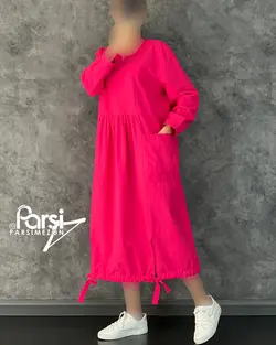 پیراهن لینن چاکدار